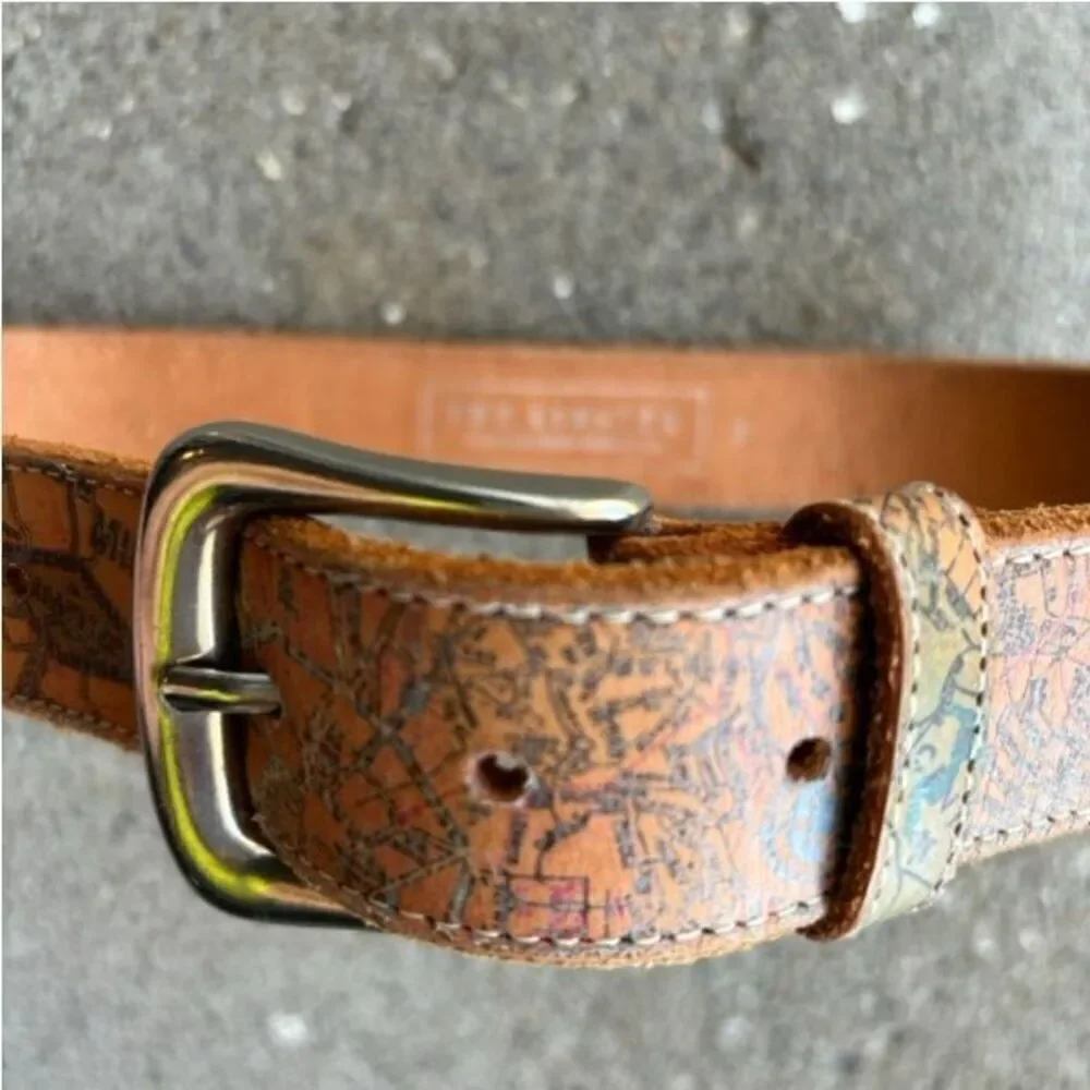 The Limited Size Small Genuine Leather Map Belt